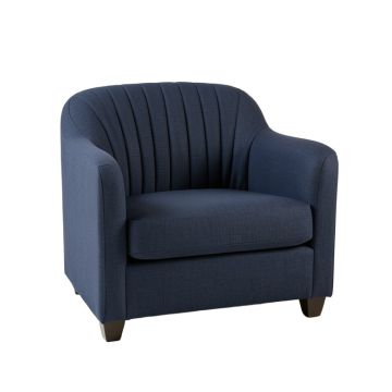 Pine Bend Upholstered Armchair - Navy