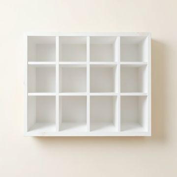 Willow Bluff Empty Mug-Storage Cabinet Insert - White (synthetic illustration; no displayed measurements)