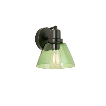 Harbor Crossing Wall Sconce Mounted On A Plain Wall - Green