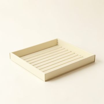 Flint Dell Empty Under-Desk Cable Tray - Ivory (synthetic illustration; no displayed measurements)