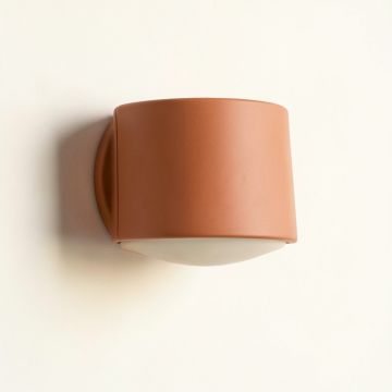 Fern Crossing Wall Sconce Mounted On A Plain Wall - Terracotta (synthetic illustration; no displayed measurements)