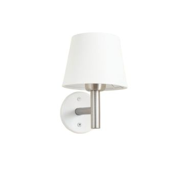 Meadow Brook Wall Sconce Mounted On A Plain Wall - White