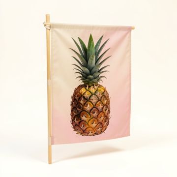 Pineapple And Scrolls 2-Sided Garden Flag (synthetic illustration; no displayed measurements)