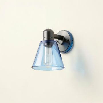 Oak Crossing Wall Sconce Mounted On A Plain Wall - Blue (synthetic illustration; no displayed measurements)