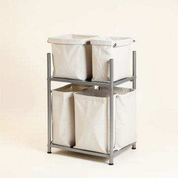 Hill Dale Laundry Sorting Station With Plain Removable Bags - Gray (synthetic illustration; no displayed measurements)