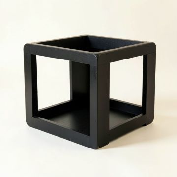 Slate Dell Empty Furniture-Style Pet Crate - Black (synthetic illustration; no displayed measurements)