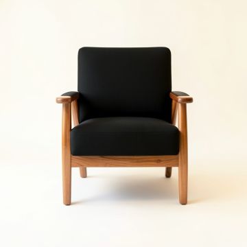 Bay Bluff Upholstered Armchair - Black (synthetic illustration; no displayed measurements)