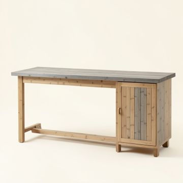 Reed Brook Empty Workshop Workbench - Gray (synthetic illustration; no displayed measurements)