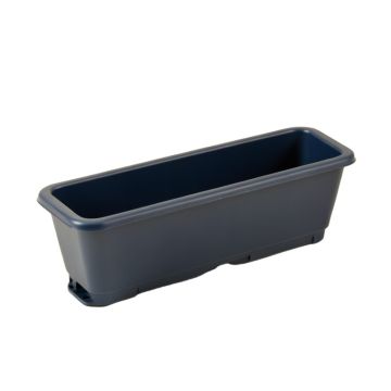 Maple Bend Empty Railing Planter With Integral Brackets - Navy