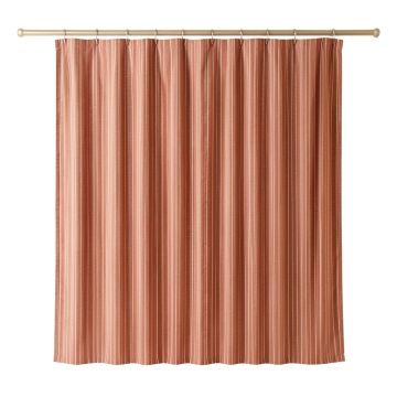 Slate Branch Shower Curtain Hanging Flat From A Plain Rod - Terracotta