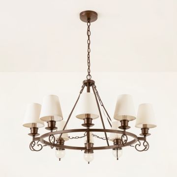 Kabir 9-Light Shaded Chandelier Tiered Chandelier (synthetic illustration; no displayed measurements)
