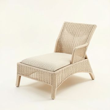 Maple Bluff Outdoor Lounge Chair - Cream (synthetic illustration; no displayed measurements)