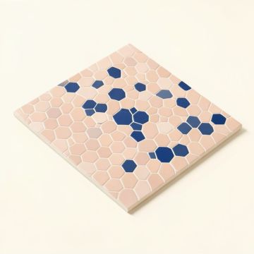 Tribeca 1 '' X 1 '' Porcelain Honeycomb Mosaic Wall & Floor Tile (synthetic illustration; no displayed measurements)