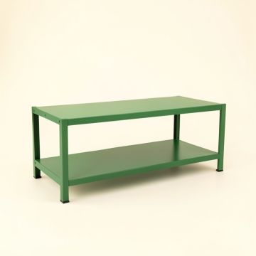 Bay Bridge Narrow Outdoor Storage Bench - Green (synthetic illustration; no displayed measurements)