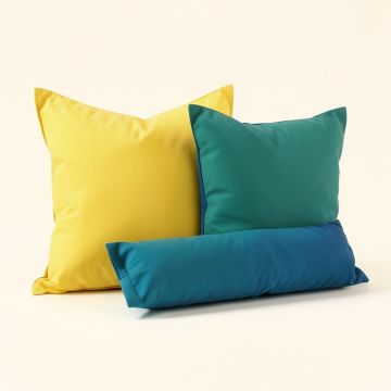 White Angels Indoor/Outdoor , Removable Cover Pillow , Large & 1 Lumbar Pillow (synthetic illustration; no displayed measurements)