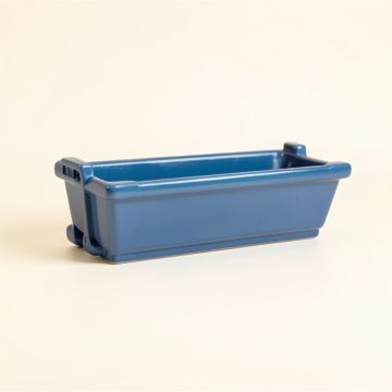 Birch Bend Empty Railing Planter With Integral Brackets - Blue (synthetic illustration; no displayed measurements)