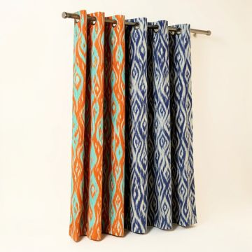 Castleton Ikat Room Darkening Thermal Grommet Curtain Panels (synthetic illustration; no displayed measurements)