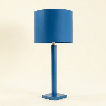Sage Crest Floor Lamp With A Plain Fabric Shade - Blue (synthetic illustration; no displayed measurements)