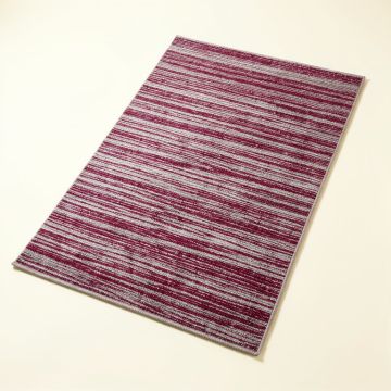 Claussen Stripe Hand-Woven Wool Silver/Magenta Rug (synthetic illustration; no displayed measurements)