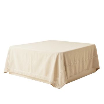 Birch Edge Flat Bed Sheet - Beige