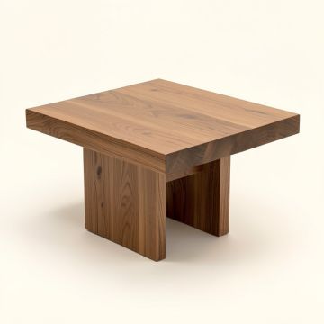 Lataif Solid Wood Block Coffee Table (synthetic illustration; no displayed measurements)