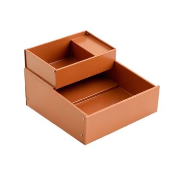 Clay Branch Empty Coffee-Station Organizer - Terracotta