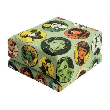 60S 70S Pop Art Inspired Circles Vintage Design Art Duvet Cover Set