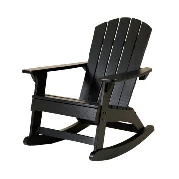 Solid Wood Rocking Adirondack Chair