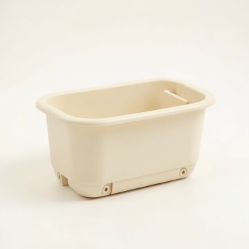 Holly Branch Empty Railing Planter With Integral Brackets - Ivory (synthetic illustration; no displayed measurements)