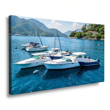 High Angle View Of Boats (synthetic illustration; no displayed measurements)