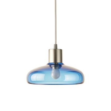 Brook Dell Pendant Light Suspended From One Plain Cable - Blue
