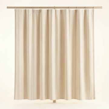Rowan Canyon Shower Curtain Hanging Flat From A Plain Rod - Ivory (synthetic illustration; no displayed measurements)