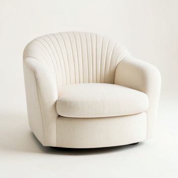 Meadow Edge Upholstered Armchair - Cream (synthetic illustration; no displayed measurements)