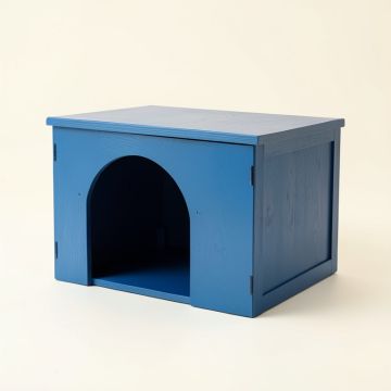 Vale Crossing Empty Furniture-Style Litter Enclosure - Blue (synthetic illustration; no displayed measurements)