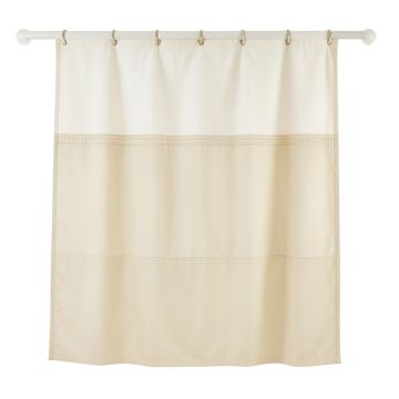 Clay Crest Shower Curtain Hanging Flat From A Plain Rod - Ivory