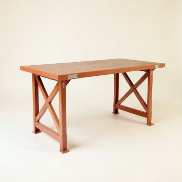 Willow Crest Empty Workshop Workbench - Terracotta (synthetic illustration; no displayed measurements)