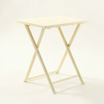 Ash Crossing Compact Balcony Table - Cream (synthetic illustration; no displayed measurements)