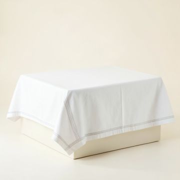 Dune Branch Flat Bed Sheet - White (synthetic illustration; no displayed measurements)
