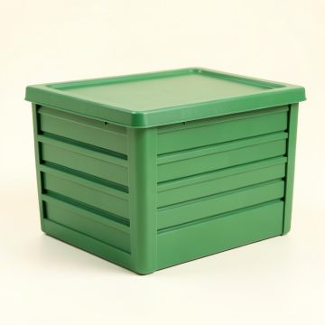 Aspen Crest Closed Outdoor Storage Box - Green (synthetic illustration; no displayed measurements)