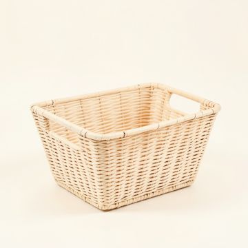 Reed Bridge Empty Storage Basket - White (synthetic illustration; no displayed measurements)