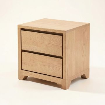 Odonoghue 2 - Drawer Solid Wood Nightstand In Light Brown (synthetic illustration; no displayed measurements)