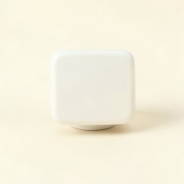 Ridge Bend Cabinet Knob Without Packaging - White (synthetic illustration; no displayed measurements)