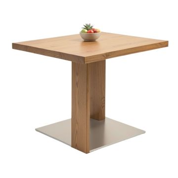 Calvo Industrial Square Shaped Counter Height Solid Wood Dining Table