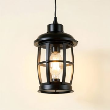 Maribelle Black 1 -Bulb 21 '' H Outdoor Hanging Lantern (synthetic illustration; no displayed measurements)