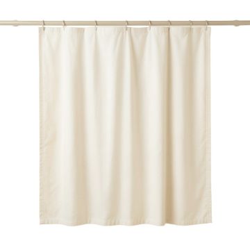 Juniper Crossing Shower Curtain Hanging Flat From A Plain Rod - Ivory