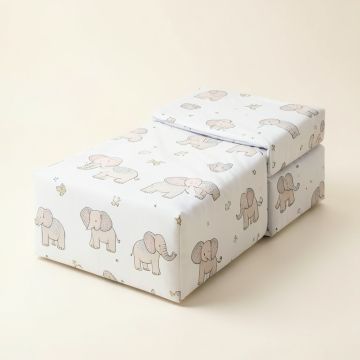 Elephant 4 Piece Crib Bedding Set (synthetic illustration; no displayed measurements)