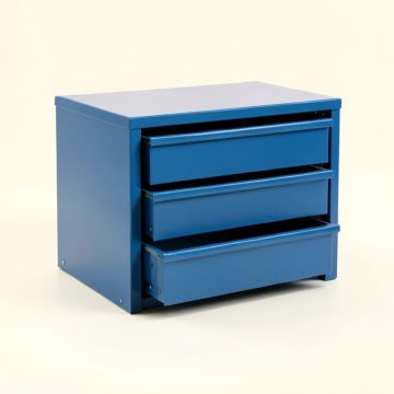 River Bridge Small-Parts Storage Drawer Cabinet - Blue (synthetic illustration; no displayed measurements)