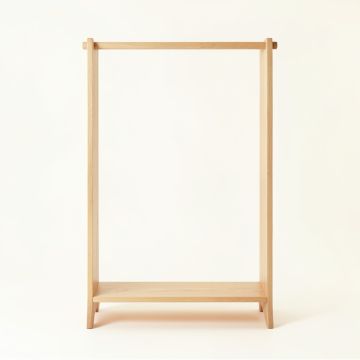 Birch Crest Empty Garment Rack - Beige (synthetic illustration; no displayed measurements)