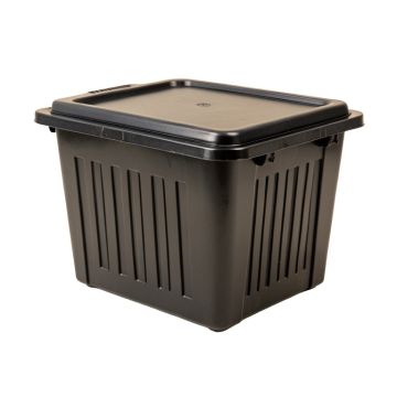Moss Bridge Closed Outdoor Storage Box - Black