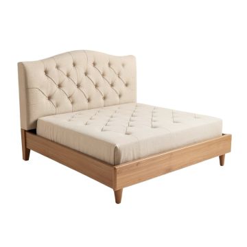 Aafreen Queen Tufted Upholstered Low Profile Standard Bed
